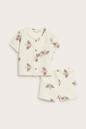Kappahl | 2-delat babyset i muslin Beige 62 | Beige
