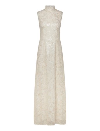 Lace Sequin Maxi Dress Cream ROTATE Birger Christensen