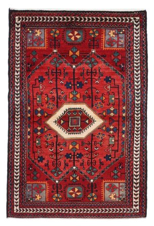 Orientalisk Hamadan Matta 107X160 Mörkröd/Svart Ull, Persien