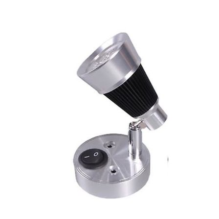 12 Volt LED-läslampa - Svart sänglampa - Kallt vitt ljus Karta Ljus (kallt ljus) för husbil, bil, båt, husvagn och hem