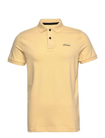 Hco. Guys Knits Polos Short-sleeved Gul Hollister