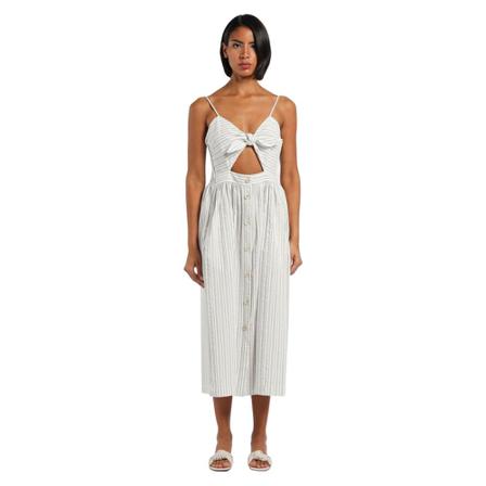 Erika Cavallini Thready straps Kjole and bustier with knot Hvid, Dame
