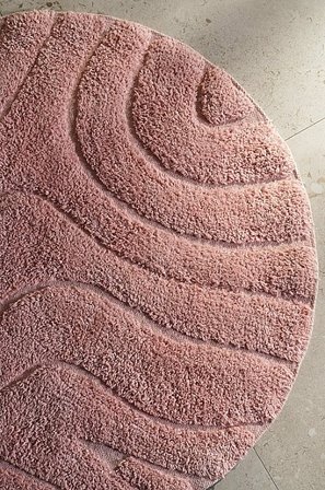 Jotex - Ronde Badmat ø 80 Cm Roze Roze - STRANDÄNGEN - Koop Badmatten bij Jotex