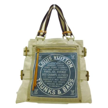 Louis Vuitton Vintage, Pre-owned Canvas totes Wit, Dames, Maat:ONE Size,leather
