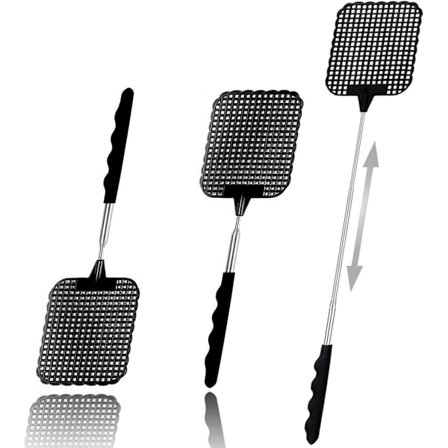 3-delad teleskopisk flugsmälla, handflugsmälla, solid flugsmälla för flugor, myggor och insekter