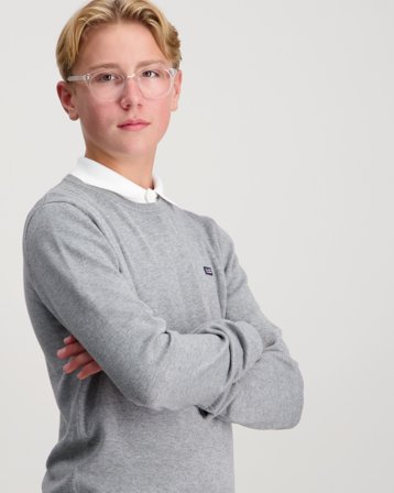 Lexington Brayden Cotton Crew Sweater Grå Genser Gutt - Kids Brand Store