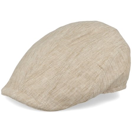 MJM Hats - Beige flatcap Keps - Maddy Eco Linen Beige Flat Cap @ Hatstore