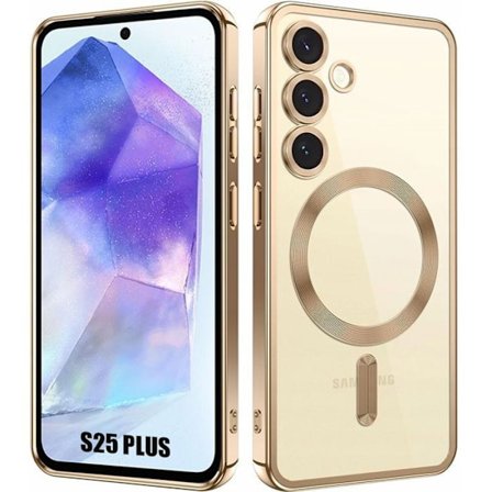 Coque för Samsung Galaxy S25 Plus (S25+) med Magnetisk Cirkel Kamera Film - Guld - BOOLING