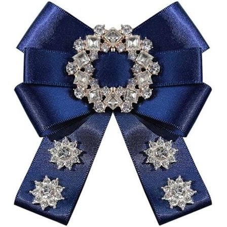 Siden slips, koreanskt band, tyg slips, rosett slips, glänsande strass blomma broscher nålar, mode brittisk stil skjorta corsage bröllop fest smycken 