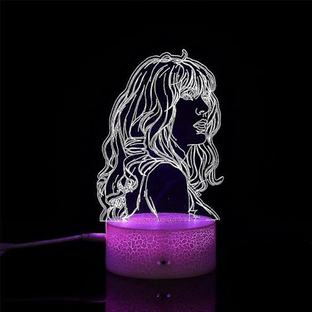 Taylor Swift Natlampe, 3D Illusionslampe med Fjernbetjening & Smart Touch, 16 Farver Dæmpbar Sengelampe Soveværelsesdekorationer Swiftie Gave[D]