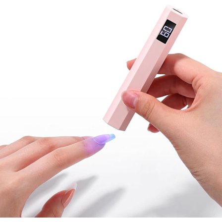 UV-lys for gelnegler, hurtigherdende lampe med dobbel timer LCD-skjerm, oppladbar minitørker for manikyr og negleteknikkutstyr