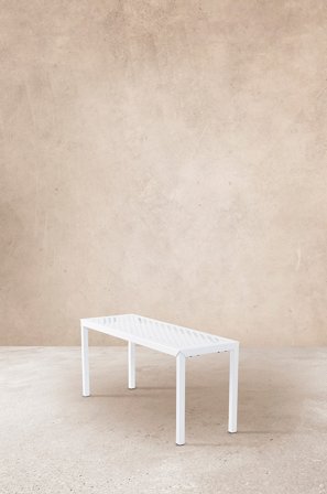 Jotex - Benk - 100 Cm Hvit - NÄS - Kjøp Hagesofaer & hagebenker hos Jotex