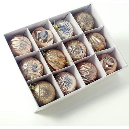 12 kappaletta joulukuusen palloja koristeita joulukuusen koristeita kulta