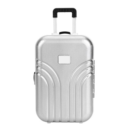 Baby Resväska Leksak Söt Plast Rullande Resväska Mini Bagagebox (Silver)