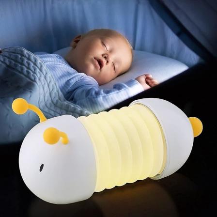 Børnenatlampe, Led børnelampe, foldbar og justerbar, bærbar natlampe, usb Char