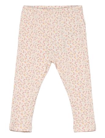 Leggings Aop Rib Bottoms Leggings Pink Minymo