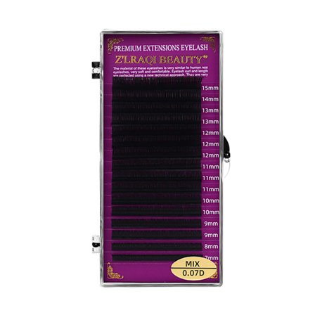 Volym ögonfransförlängning 0,07/0,1 mm C/D Curl 8-15 mm Längd Easy Fan Volym Fransar Blandningsbricka 7-15 mm Blooming Lashes