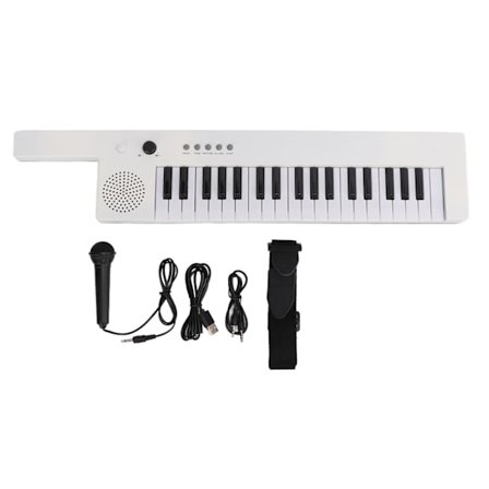 37 Tangenter Keyboard Klaver Bærbar Guitar Elektronisk Orgel Mini Keytar Uddannelse MusikinstrumentBF-3755 Hvid