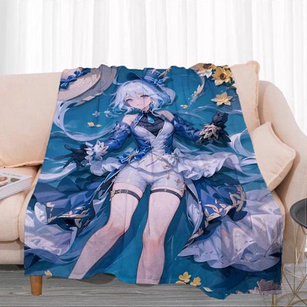 Spel Genshin Impact Furina Filt Fontaine Wriothesley Anime Filt Supermjuk Flanell Pläd Lätt Filt-UB2125