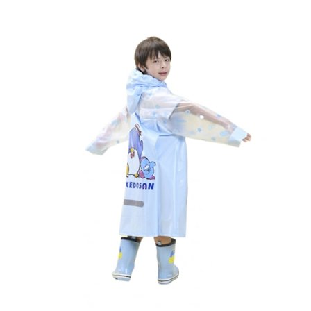 Lasten sadetakki, Piirretty Lasten Sadetakki, Poikien ja Tyttöjen Taaperon Sadetakki Sadeasu (Sininen Koko M)