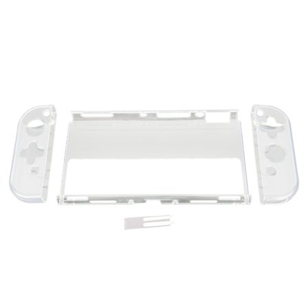 DOBE Läpinäkyvä Kristallikotelo 3 in 1 Kirkas Suojakotelo Switch OLED -konsolille ja Joy Pad -ohjaimille vasemmalle ja oikealle