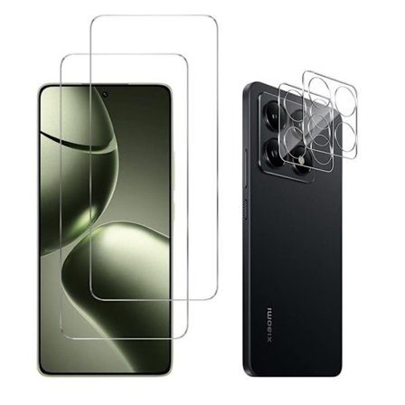 Hærdet Glas - Phonillico - Xiaomi 14T - Pakke 2 - Skærmbeskyttelse - Kamerabeskyttelse