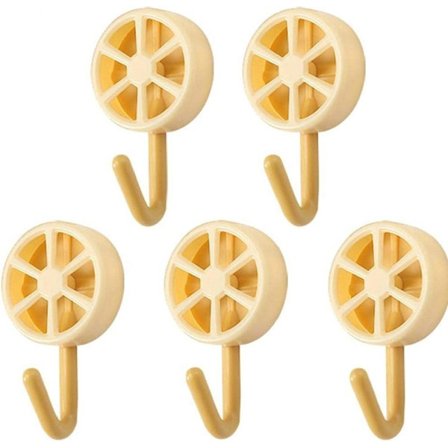 5 Hyllor Gul Nyckelhållare Organizer Krokar Verktyg Väggkrokar Ho