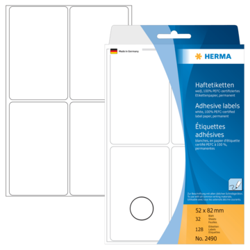 ETIKETT 52X82 F/PERM KLEBENDE