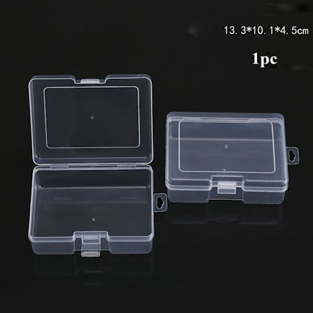 Läpinäkyvä säilytyslaatikko koruhelmisäiliö 13,3 x 10,1 x 4,5 cm