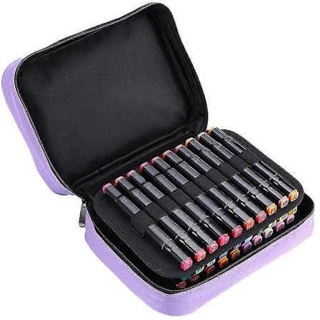 Bärväska Organizer-fack Canvas Dragkedja Markörförvaring För Touch Spectrum Noir Färgpennor