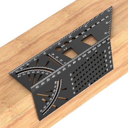 3D Gehrungsvinkel Aluminiumlegering Multifunktion Målværktøj Med Boring Positionering Træbearbejdning Markering Halefterskæring Vinkelmåler 
