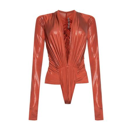 Rick Owens ‘Gia’ body with long sleeves Rød, Dame Bodystockings
