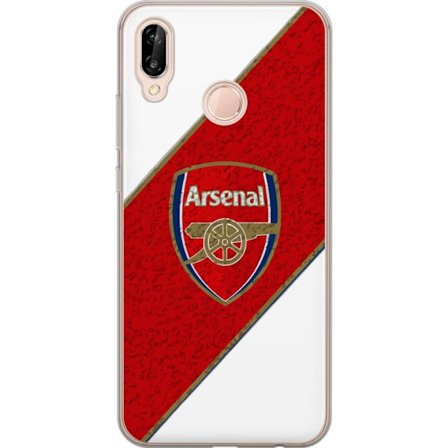 Kompatibelt Mobilskal till Huawei Huawei P20 lite Moschino Toy teddybjörn med enkel tecknad design, brun björn med vit tröja och tydlig logotyp på