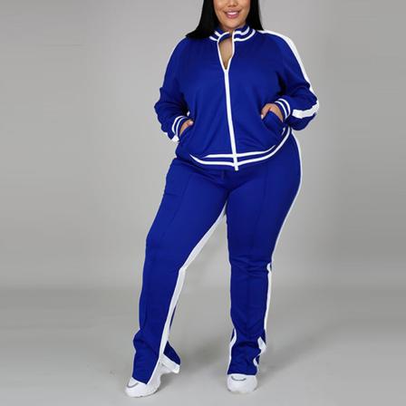 Kvinnor Långärmade Lounge Set Slim Leg Sweatsuits