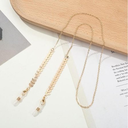 Chain for sunglasses Retro Vintage gold beads