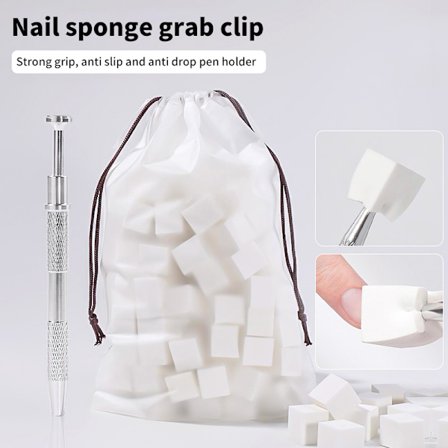 20/50 st Beancurd Cube Gradient Nails Svampar Nagelgelklappning