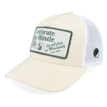 Monopoly - Weiss trucker Cap - Celebrate The Hustle Ivory Trucker @ Hatstore