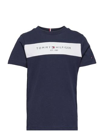 Essential Colorblock Tee S/S T-shirt Blå Tommy Hilfiger