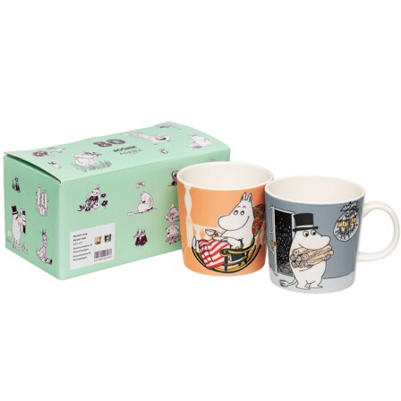 Arabia Muumimamma ja Muumipappa muki 2-pakkaus, 0,3 litraa