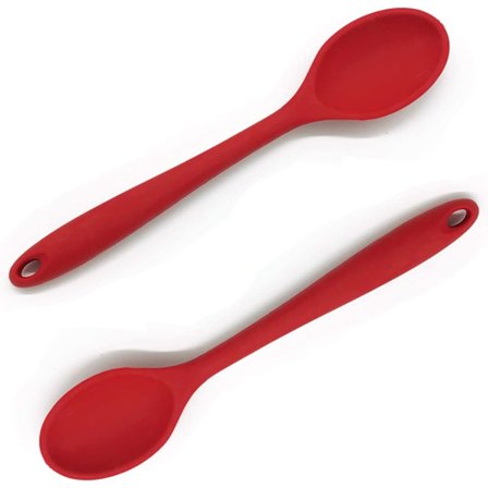 2 stk. Silikonskjeer til kjøkken, Silikonskjeer til blanding, Silikonskjeer til kjøkkenutstyr, Plastskjeer til kjøkken som brukes til matlaging, 