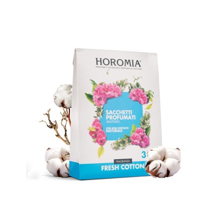HOROMIA Sacchetti Profumati Riso Profumato Fresh Cotton 3pz - Prodotti bucato