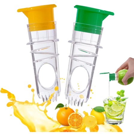 Citronpress Spiral Dubbelset, Manuell Citruspress med Lock och Filter - BPA-Fri Citron-/Apelsinpress
