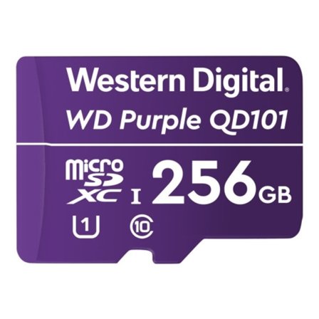 WD Purple SC QD101 WDD256G1P0C - flash-minneskort - 256 GB - mikroSDXC UHS-I