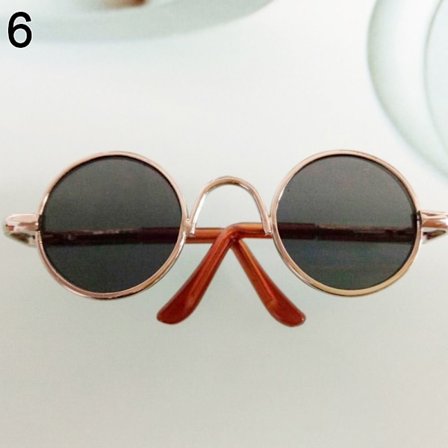 Söta runda plyschdockorglasögon 6 6