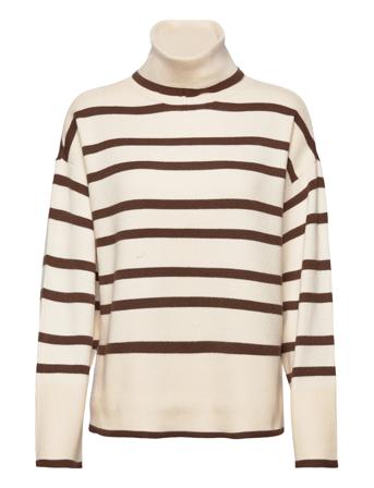 Vmsaba Ls Rollneck Blouse Pullover Multi/mønstret Vero Moda