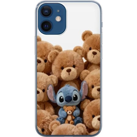 Kompatibel Mobilcover til Apple Apple iPhone 12 Sød og sikker illustration med Stitch omgivet af bamser, der skaber en varm og legende følelse for