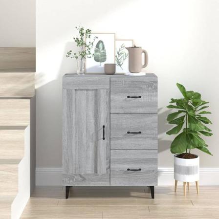 Vidaxl Skänk Grå Sonoma 69,5x34x90 Cm Konstruerat Trä Grå