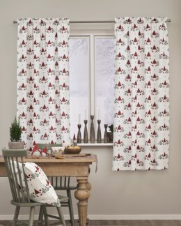 Julgardin God jul med tryckt motiv 2-pack Vit - 115x170 cm - Jul - Linea