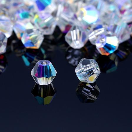 4mm grossist krystallglassperler for smykker å lage fasetterte -720