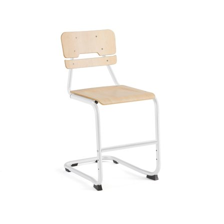 Klassenzimmerstuhl LEGERE I, H 500 mm, weiß, Birke